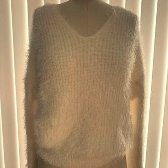 Fuzzy Twist Back Sweater - Picture 2 of 5